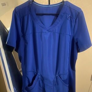 Scrubstar Royal Blue V-Neck Short Sleeve Top
